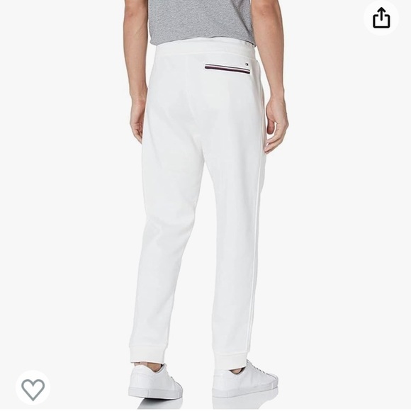 TOMMY Hilfiger Sweatpants Jogger XXL White Soft Fleece - Picture 2 of 10